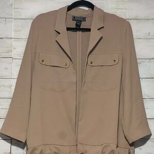 NYCC Women's Tan Blazer with Gold Accents
